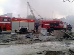 На территории гранитного завода в Челябинске произошел крупный пожар
